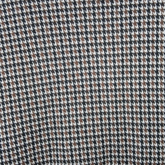 Lou & Grey Medium black brown houndstooth mock turtle neck long sleeve top - Picture 3 of 8